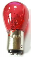 Лампа 12V21/5W (с цоколем, стоп-сигнал) (красная)