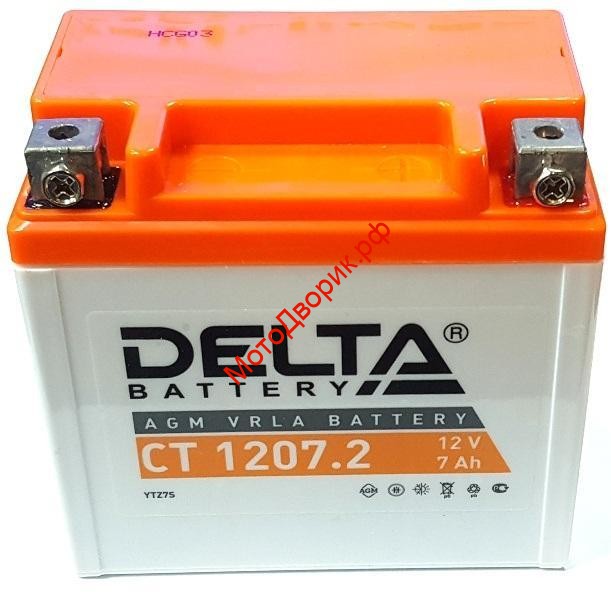 Аккумуляторная батарея 12V7Ah (114x70x108) (залитая, необслуж.) DELTA, Raptor 250, TTR250A