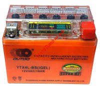 Аккумуляторная батарея 12V4Ah (113x69x85) (гелевая, необслуж.) OUTDO  (с тестером)